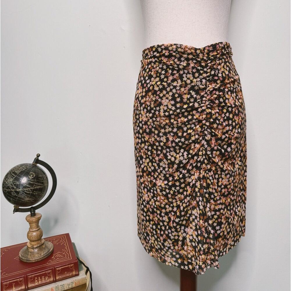 Fabienne Chapot Skirt Mini Floral Ruched Mesh Sustainable Jessy Confetti Size XL